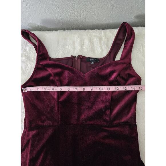 Privy Asymmetrical Purple Bodycon Sweetheart Velvet Witchy Dress Whimsigoth‎ L - Picture 7 of 11